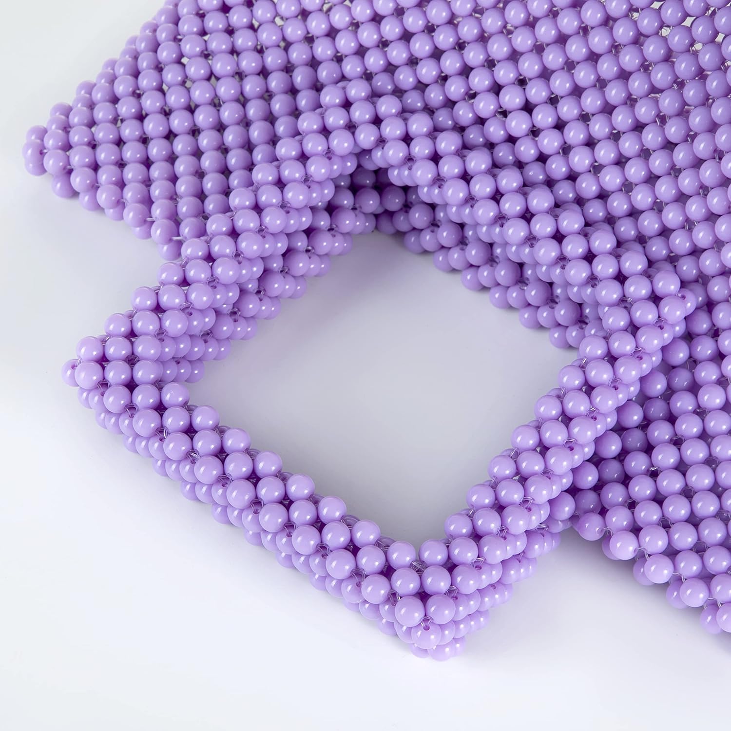 Abvokury YUSHINY Women Macaron Colored Acrylic Beaded Tote Handmade Bags for Wedding Evening Party - Image 4