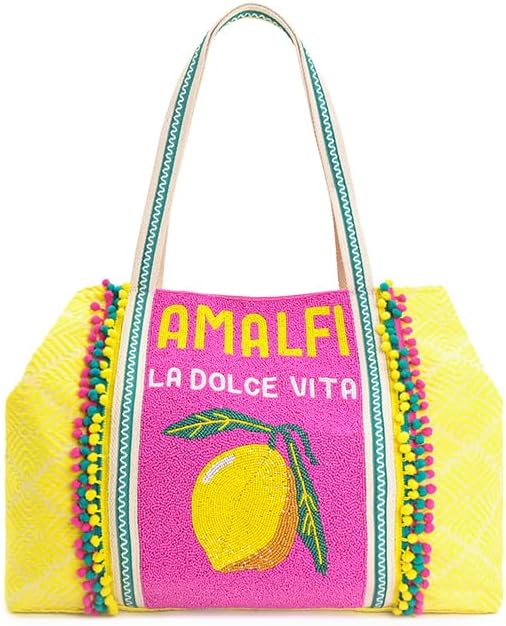 Amalfi Beaded Tote – Coastal-Inspired Hand-Beaded Summer Bag