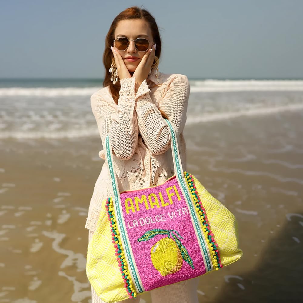 Amalfi Beaded Tote – Coastal-Inspired Hand-Beaded Summer Bag - Image 6