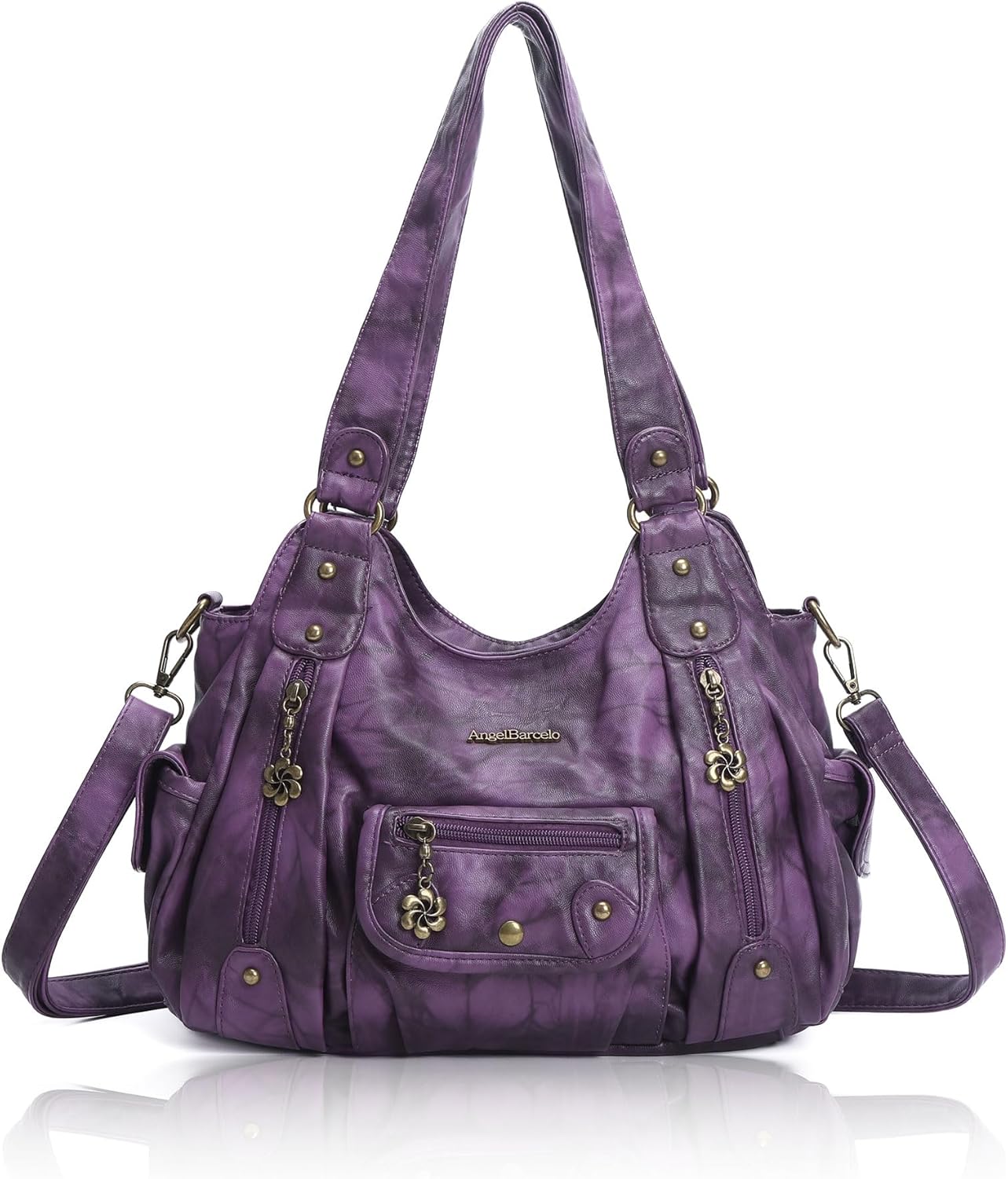 Angel Barcelo Purses for Women Soft PU Leather Shoulder Bag Crossbody Purse and Handbags - Image 8