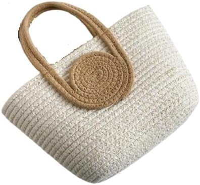 AOU Attractive Hand Bag | Large Tote | Summer Bucket | Bamboo Beach Basket for Women | Boho Handbag | Jute Handmade