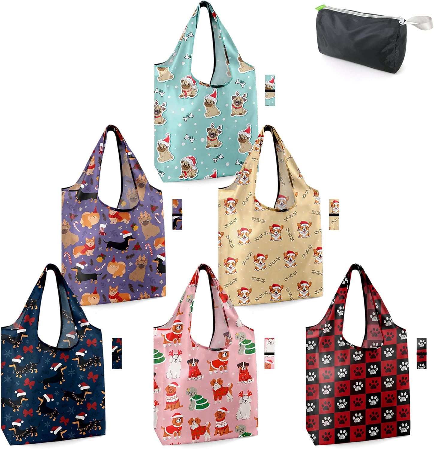 BeeGreen Reusable Grocery Bags Shopping Bags for Women Ocean Animals i##e##s: Sea Turtle ^^ Lovers Gifts ^^ Bulk 6 Pack ^^ 50LBS ^^ X-Large ^^ Shells ^^ Seal ^^ Mermaid Scale ^^ Whale :i##e##s - Image 28