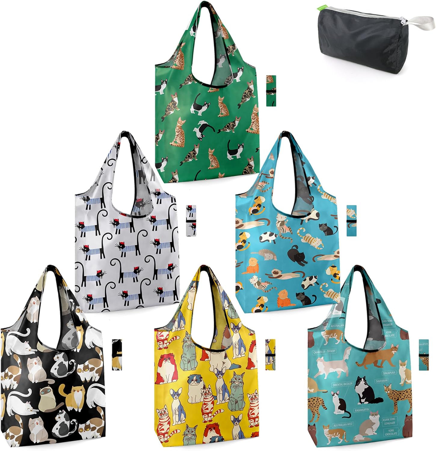 BeeGreen Reusable Grocery Bags Shopping Bags for Women Ocean Animals i##e##s: Sea Turtle ^^ Lovers Gifts ^^ Bulk 6 Pack ^^ 50LBS ^^ X-Large ^^ Shells ^^ Seal ^^ Mermaid Scale ^^ Whale :i##e##s - Image 41
