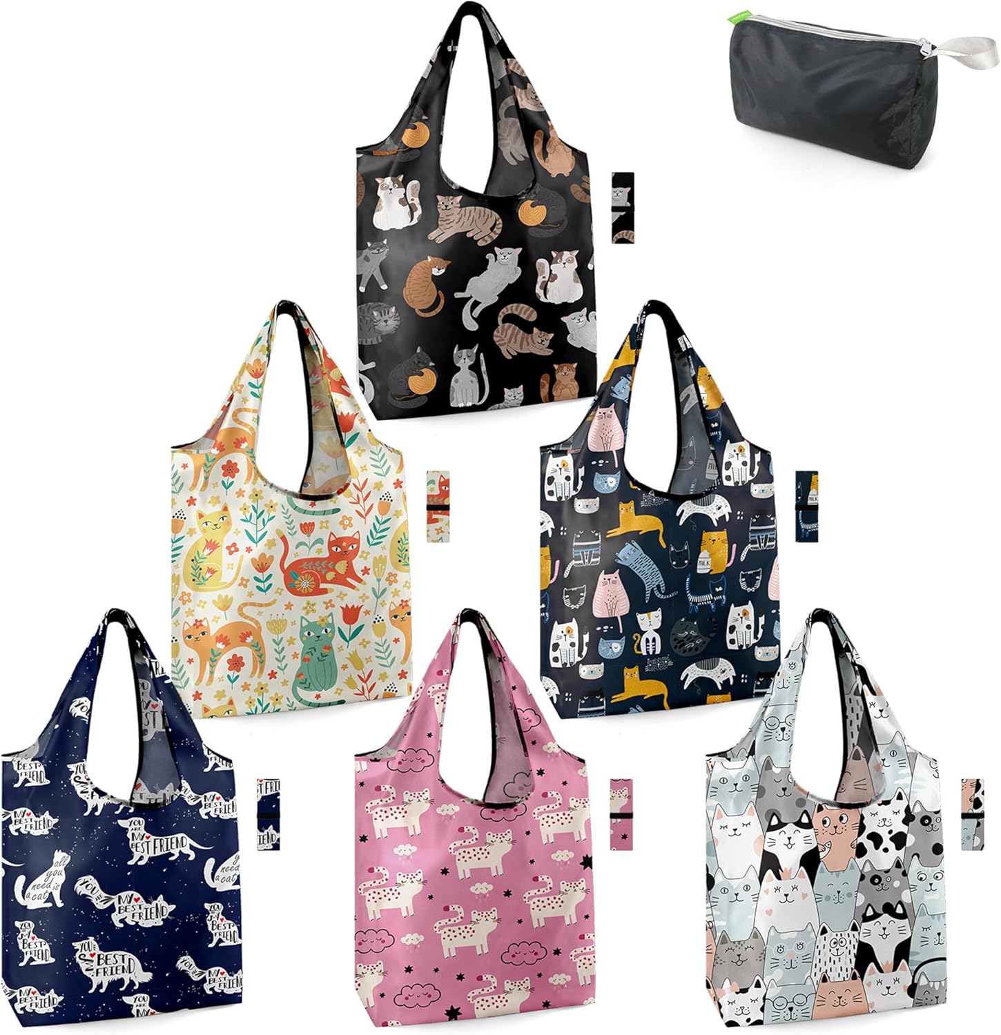 BeeGreen Reusable Grocery Bags Shopping Bags for Women Ocean Animals i##e##s: Sea Turtle ^^ Lovers Gifts ^^ Bulk 6 Pack ^^ 50LBS ^^ X-Large ^^ Shells ^^ Seal ^^ Mermaid Scale ^^ Whale :i##e##s - Image 27