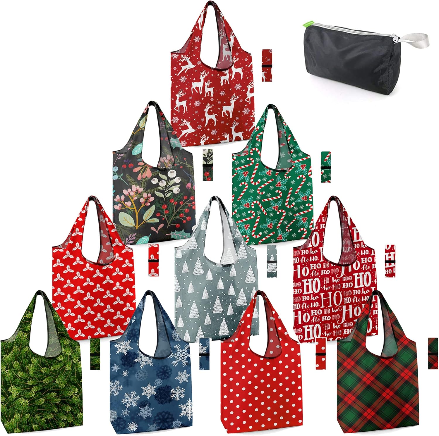 BeeGreen Reusable Grocery Bags Shopping Bags for Women Ocean Animals i##e##s: Sea Turtle ^^ Lovers Gifts ^^ Bulk 6 Pack ^^ 50LBS ^^ X-Large ^^ Shells ^^ Seal ^^ Mermaid Scale ^^ Whale :i##e##s - Image 36