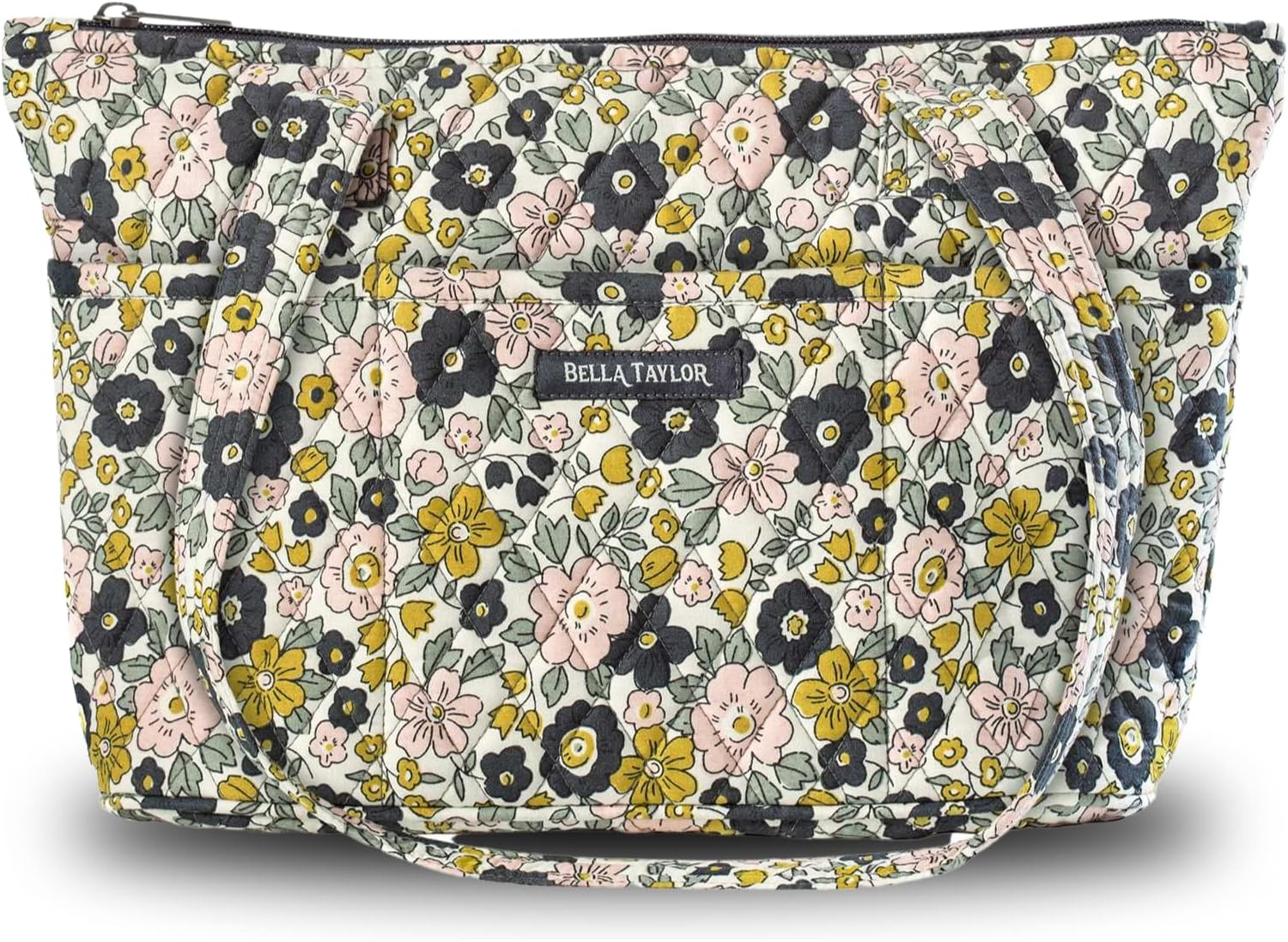 Bella Taylor Small Tote | Lightweight Quilted Fabric Purses for Women - Image 9