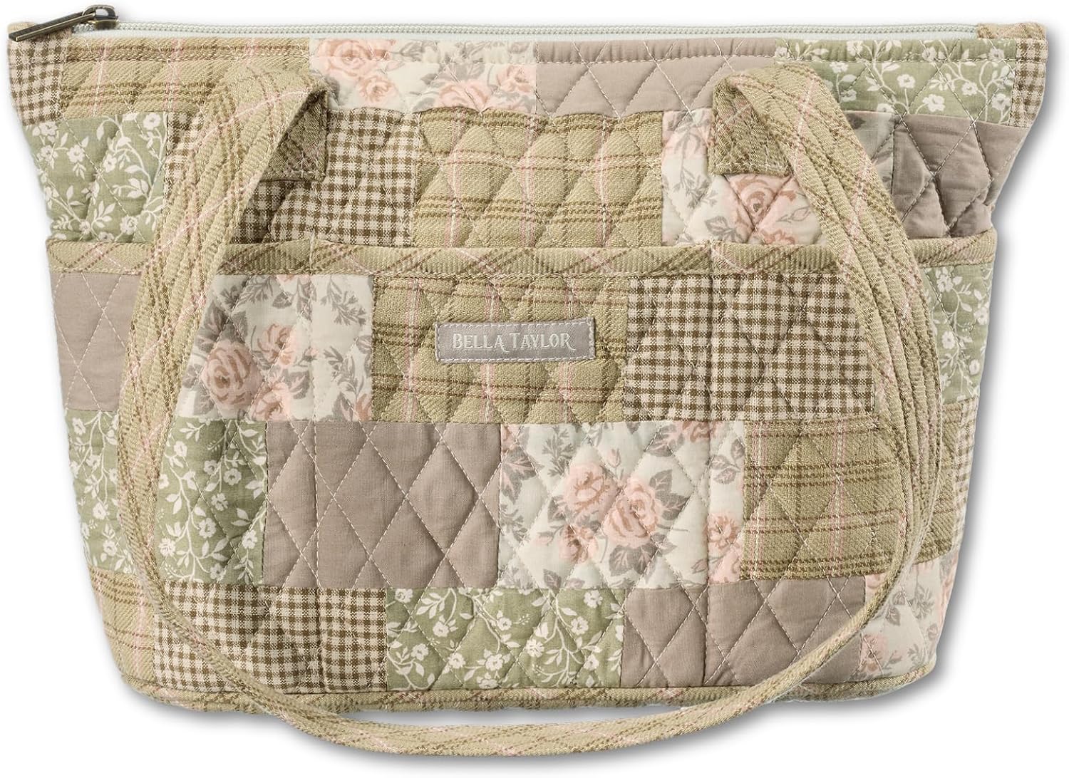 Bella Taylor Small Tote | Lightweight Quilted Fabric Purses for Women - Image 12