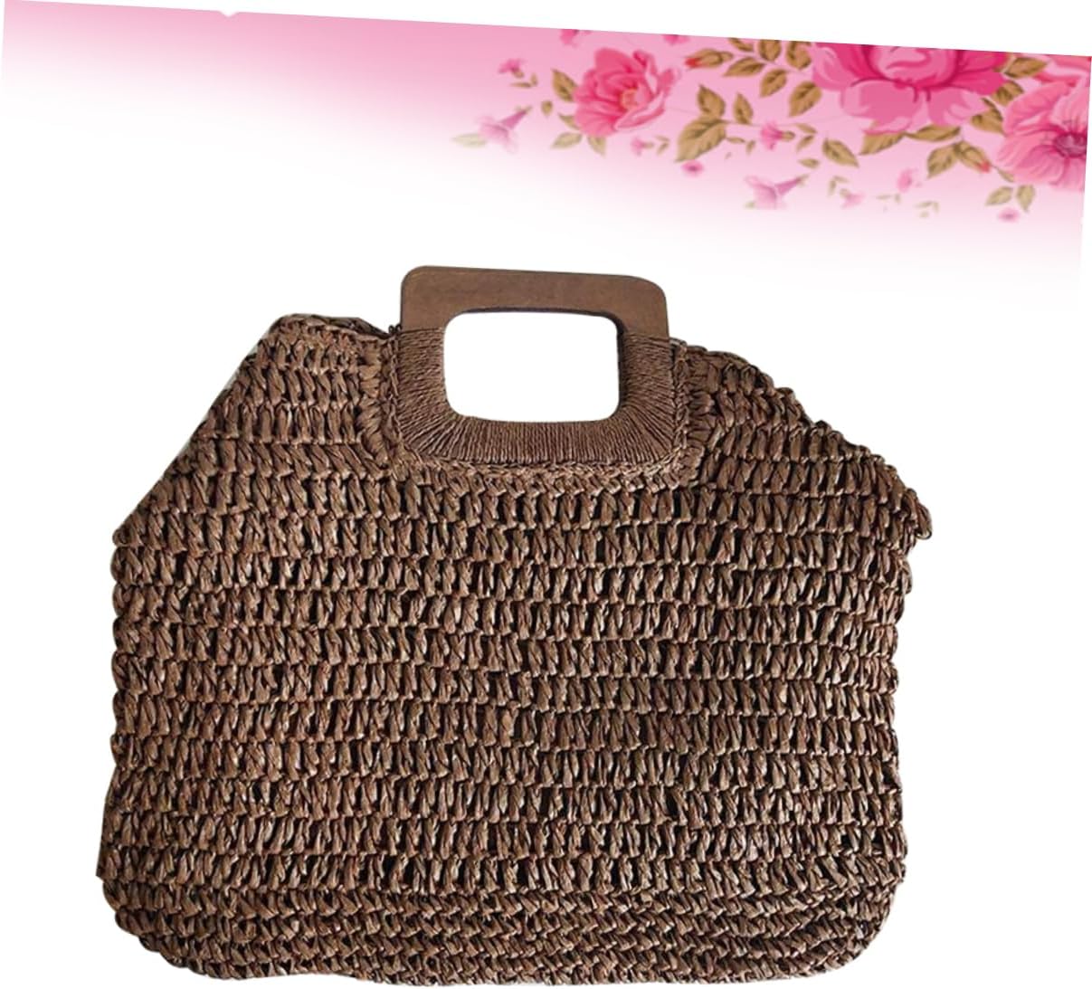 BESTYASH Women Vintage Straw Woven Handbag Khaki Summer Beach Tote with Handle Capacity Straw Beach Bag for - Image 8
