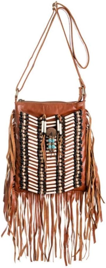 Boho Bag Square S | Real Leather | Fringe Purse | Bohemian Bags