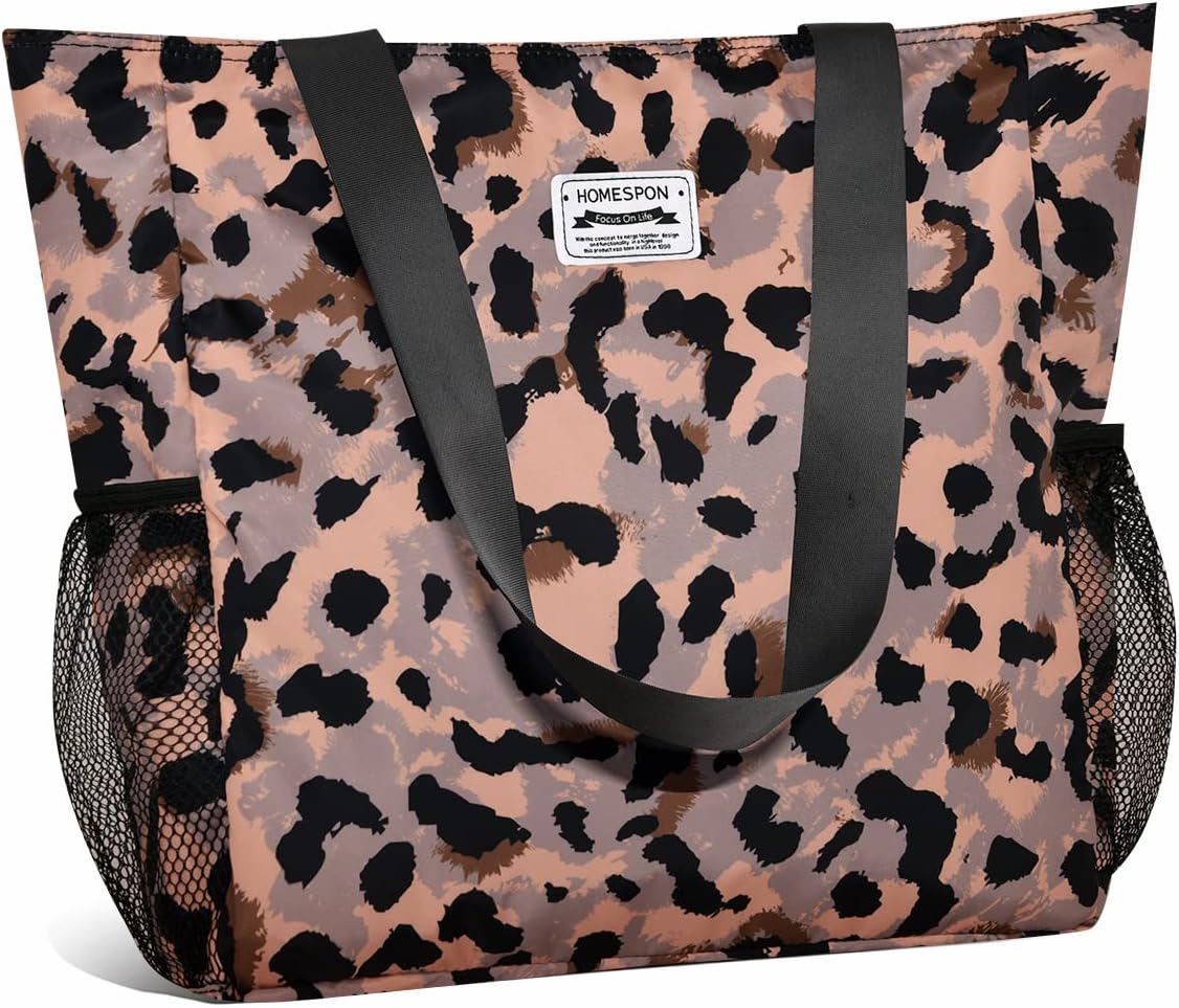 Buringer Large Waterproof Beach Bag for Women Sandproof Tote Bag with Zipper and Pockets Pool Bag for Travel Gym Vacation - Image 12