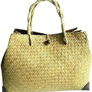Custom, Made To your Own Order Portrait Painting Woven Straw Bags Summer Beach Tote Bag for Women 100% Handmade (A06)