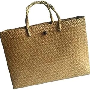 Custom, Made To your Own Order Portrait Painting Woven Straw Bags Summer Beach Tote Bag for Women 100% Handmade (A10)