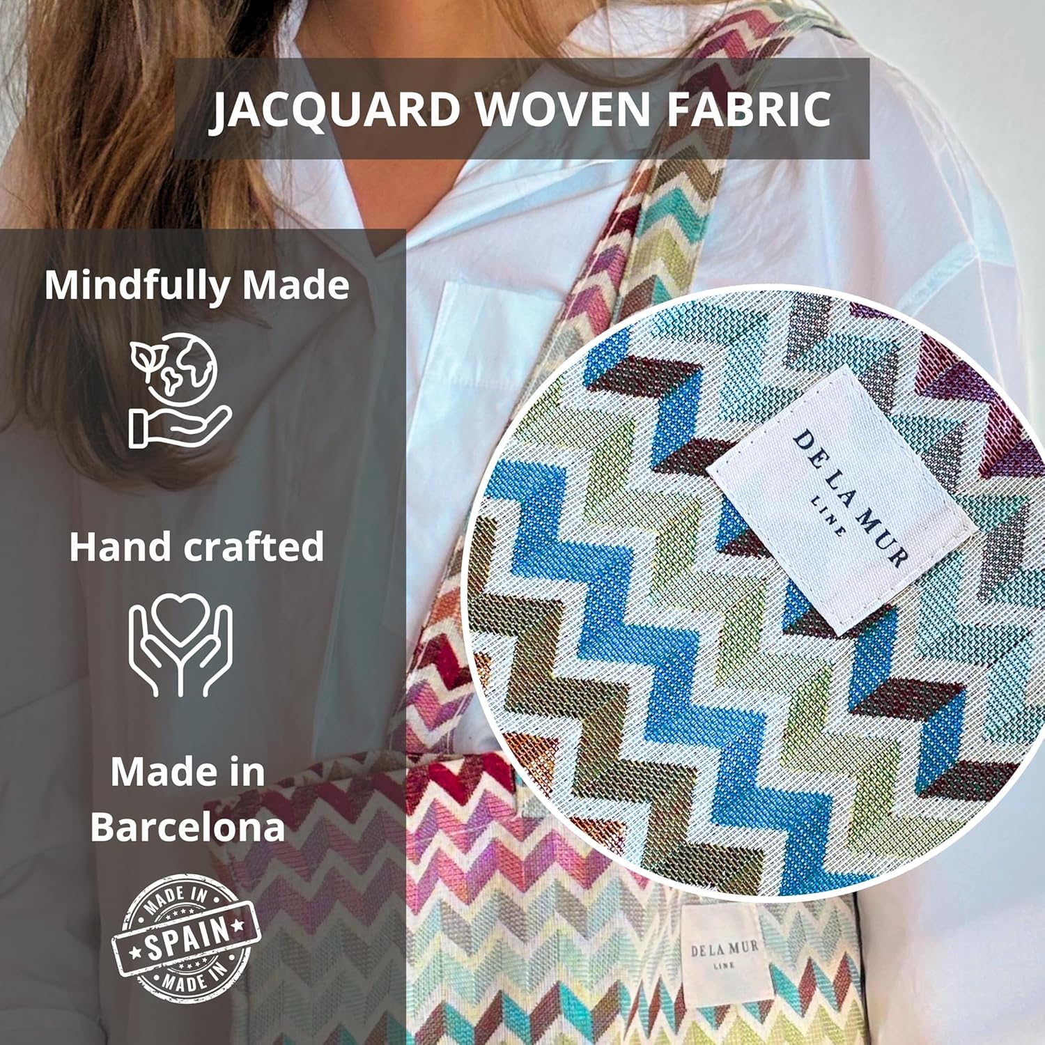 DE LA MUR LINE LARGE BOHO TOTE BAG for WOMEN \u2013 Animal Free Shoulder Bag \u2013 Boho Hippie Purse for Beach, Work & Daily Use - Image 2