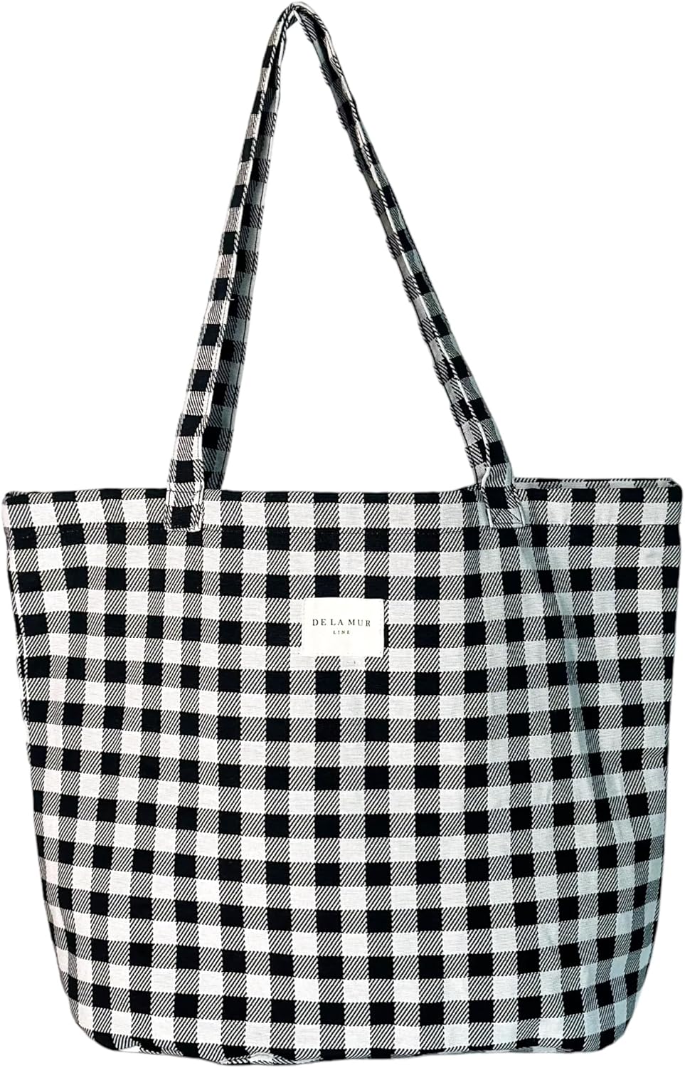 DE LA MUR LINE LARGE BOHO TOTE BAG for WOMEN \u2013 Animal Free Shoulder Bag \u2013 Boho Hippie Purse for Beach, Work & Daily Use - Image 8