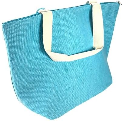 Fashion Culture Large Insulated Beach Tote Bag with Metallic Text Phases, Fun Summer Cooler Bags with Tassels - Image 3