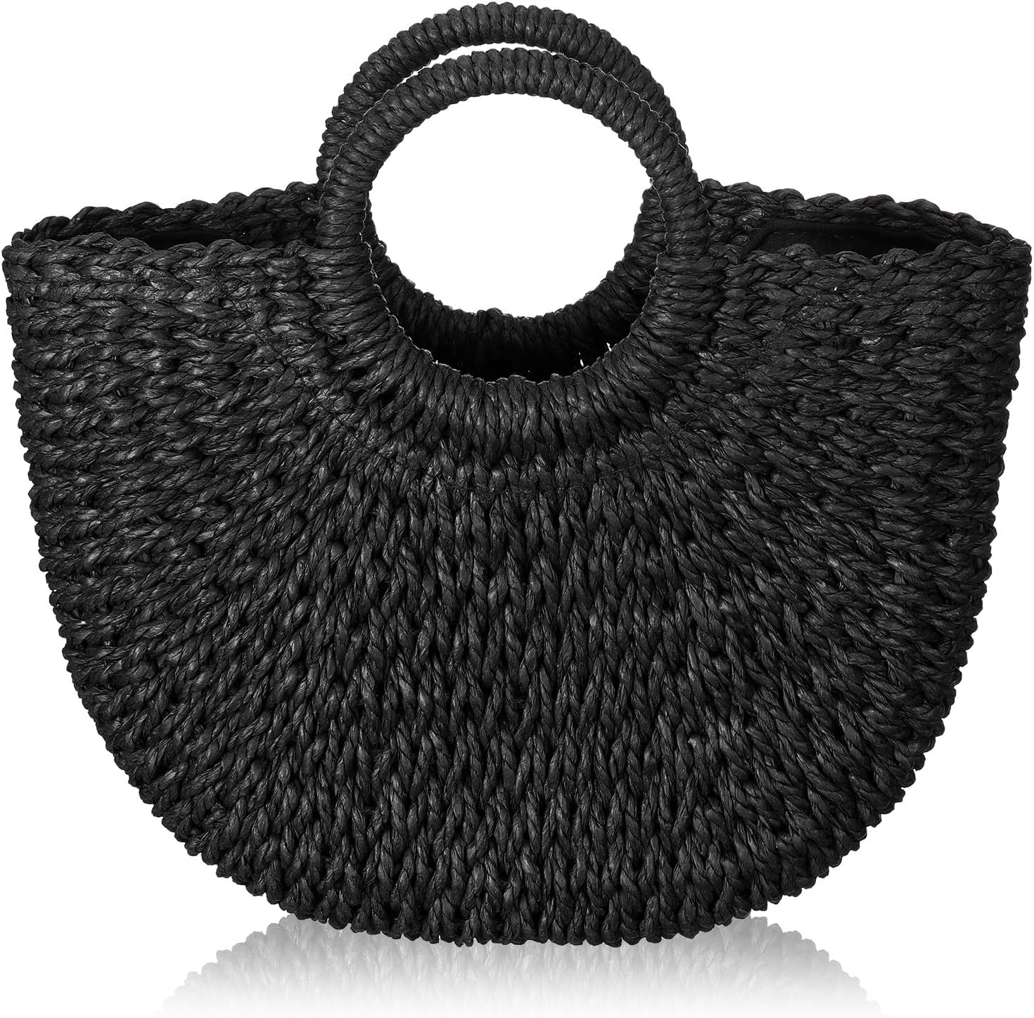 Frienda Straw Tote Bag Summer Beach Bag Handmade Straw Rattan Woven Handbag for Women Travel - Image 8
