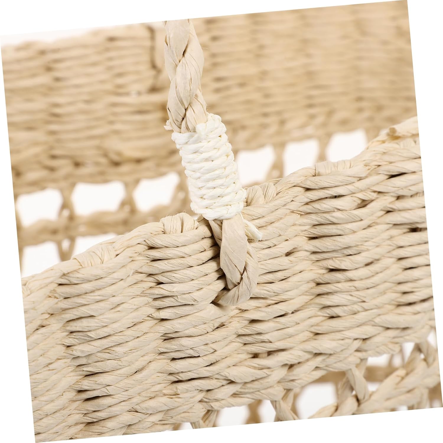 Garneck Woven Beach Tote Bag for Women Hollow Design Aesthetic Straw Handbag Portable and Lightweight Summer Tote for Travel Vacation and Daily Use - Image 7