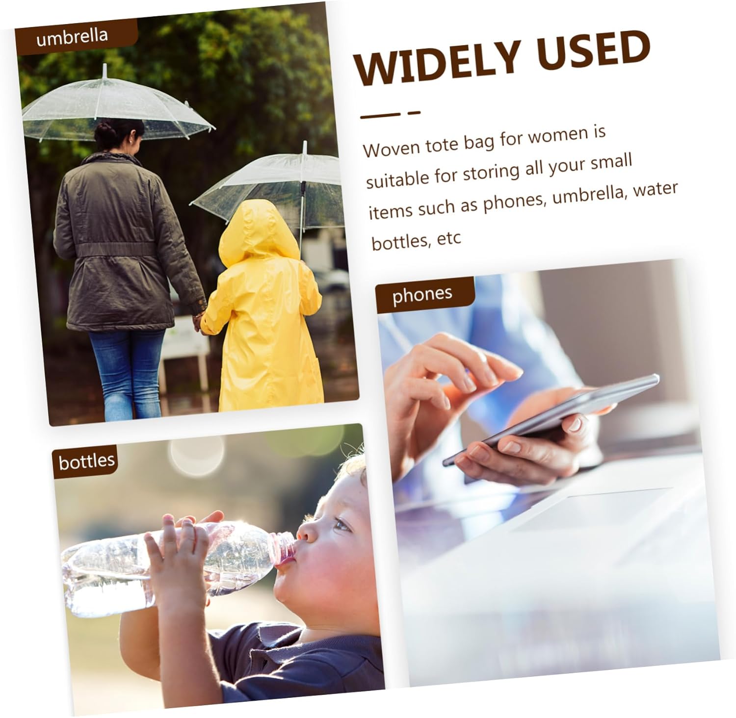 Garneck Woven Beach Tote Bag for Women Hollow Design Aesthetic Straw Handbag Portable and Lightweight Summer Tote for Travel Vacation and Daily Use - Image 9