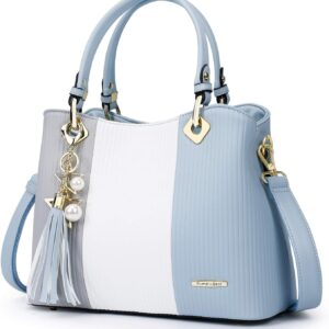 Handbags for Women with Multiple Internal Pockets in Pretty Color Combination, Women's Satchel Handbag