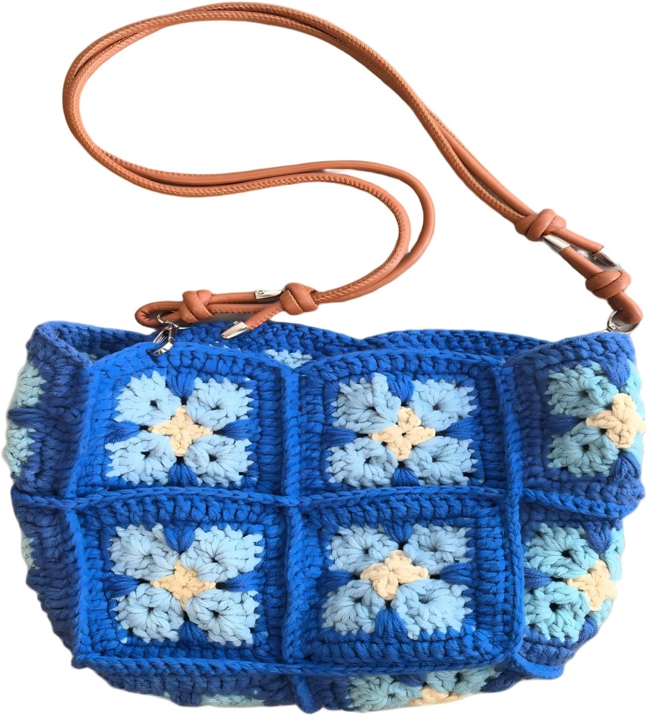 Handmade Large Capacity Woven Shoulder Bag for Women, Fashion Crochet Tote Handbag, Summer Casual High-Style Purse
