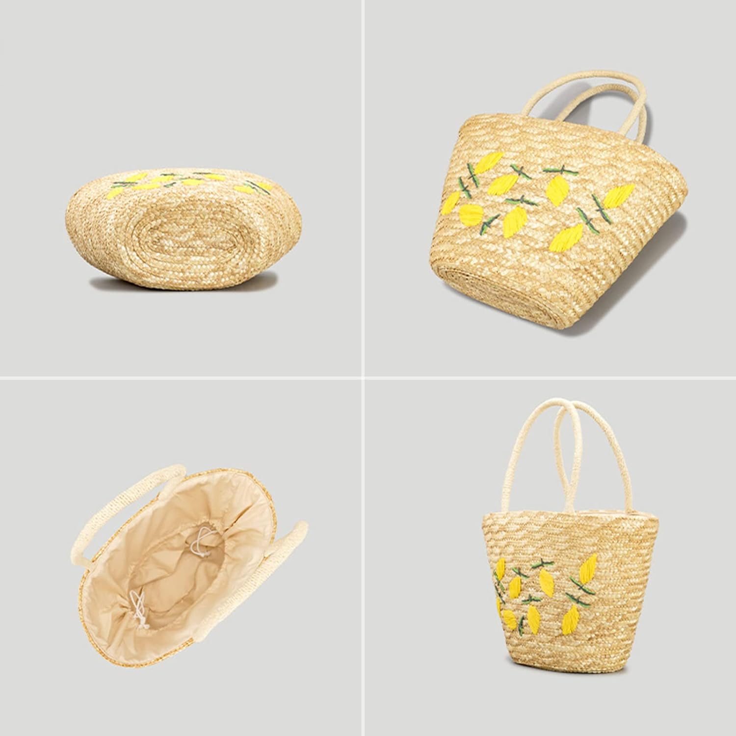 Handwoven Rattan Straw Beach Bag Tote Bag Handbag for Women - Image 4