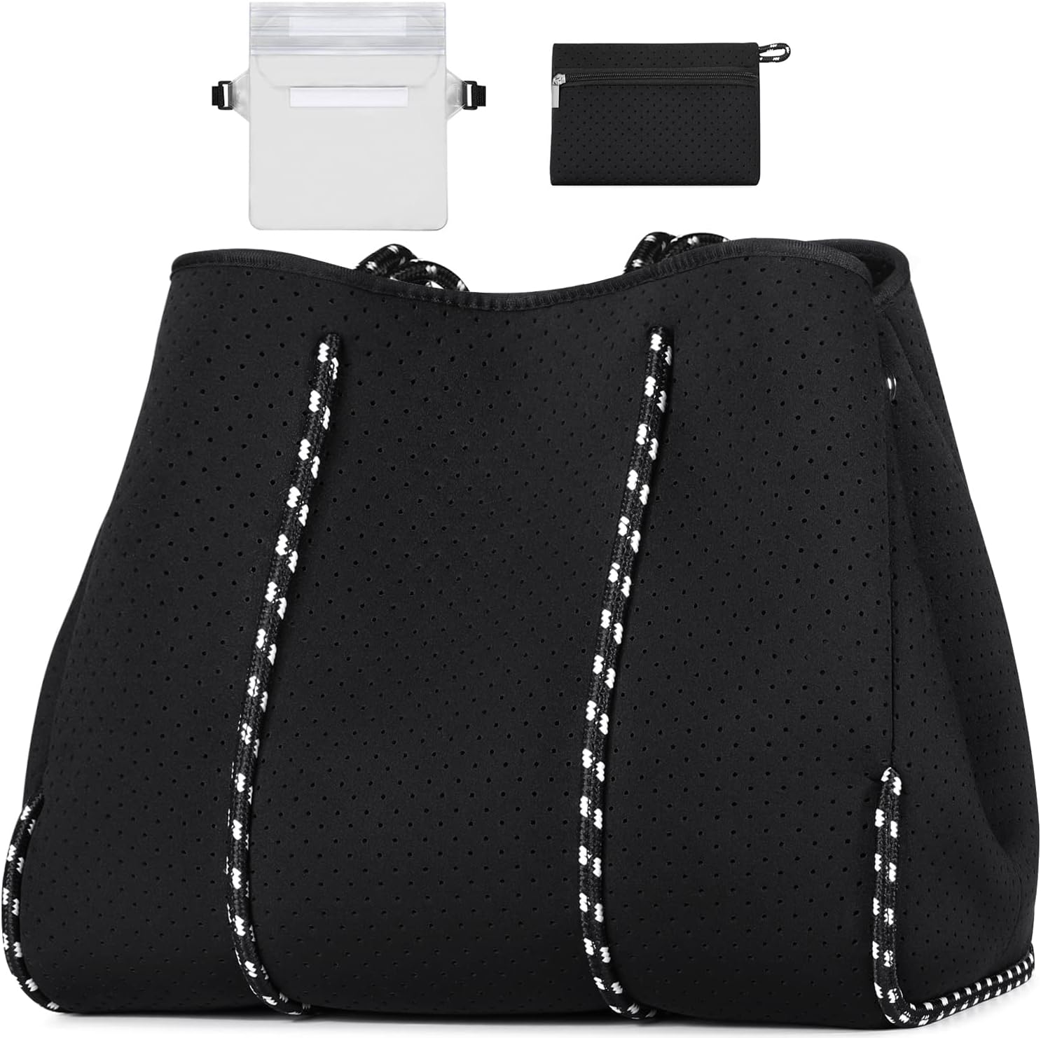 IBFUN Neoprene Bag, Large Multipurpose Beach Bag Neoprene Tote Bag with Inner Pocket for Women\/Pool - Image 20