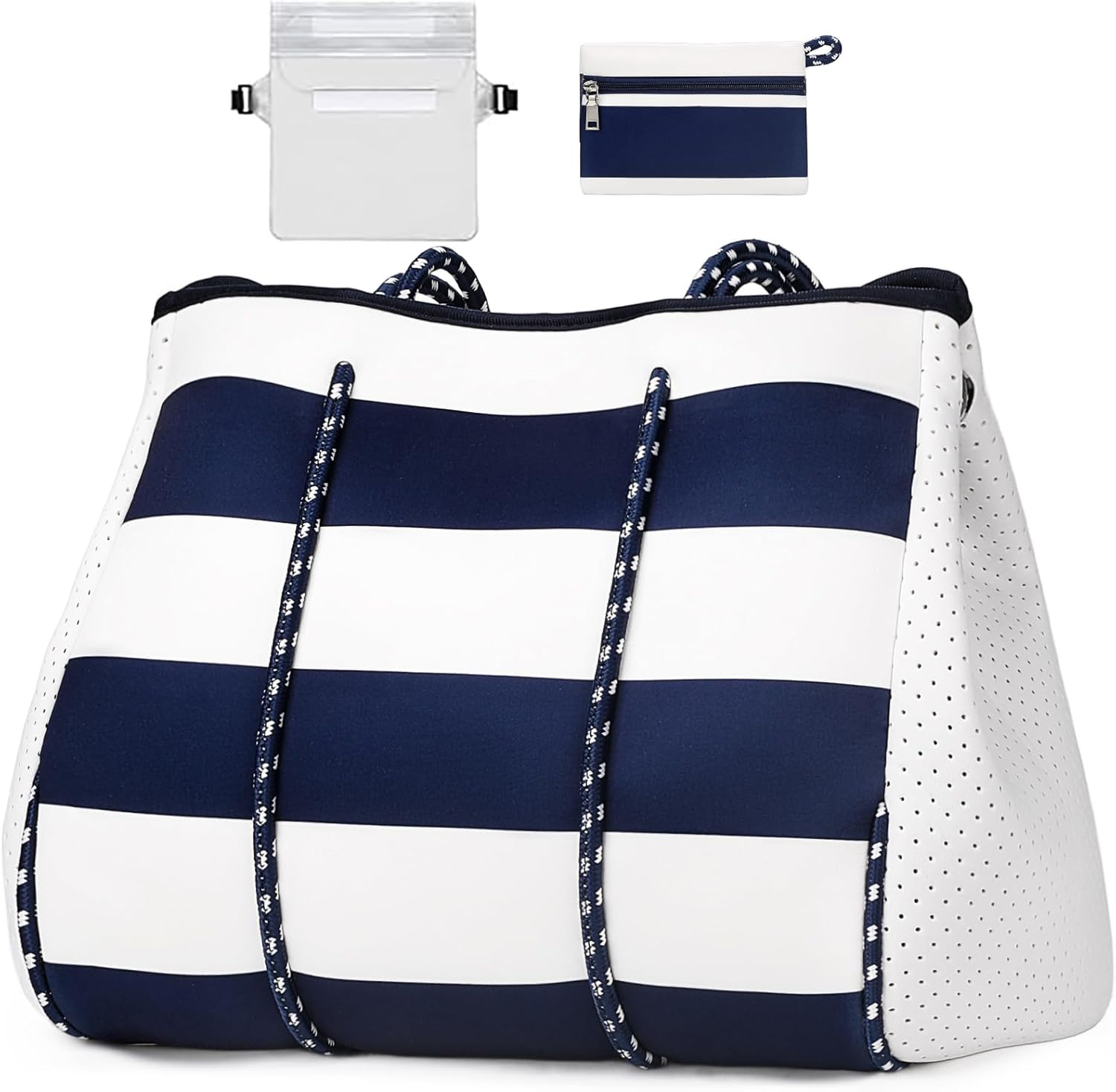 IBFUN Neoprene Bag, Large Multipurpose Beach Bag Neoprene Tote Bag with Inner Pocket for Women\/Pool - Image 9