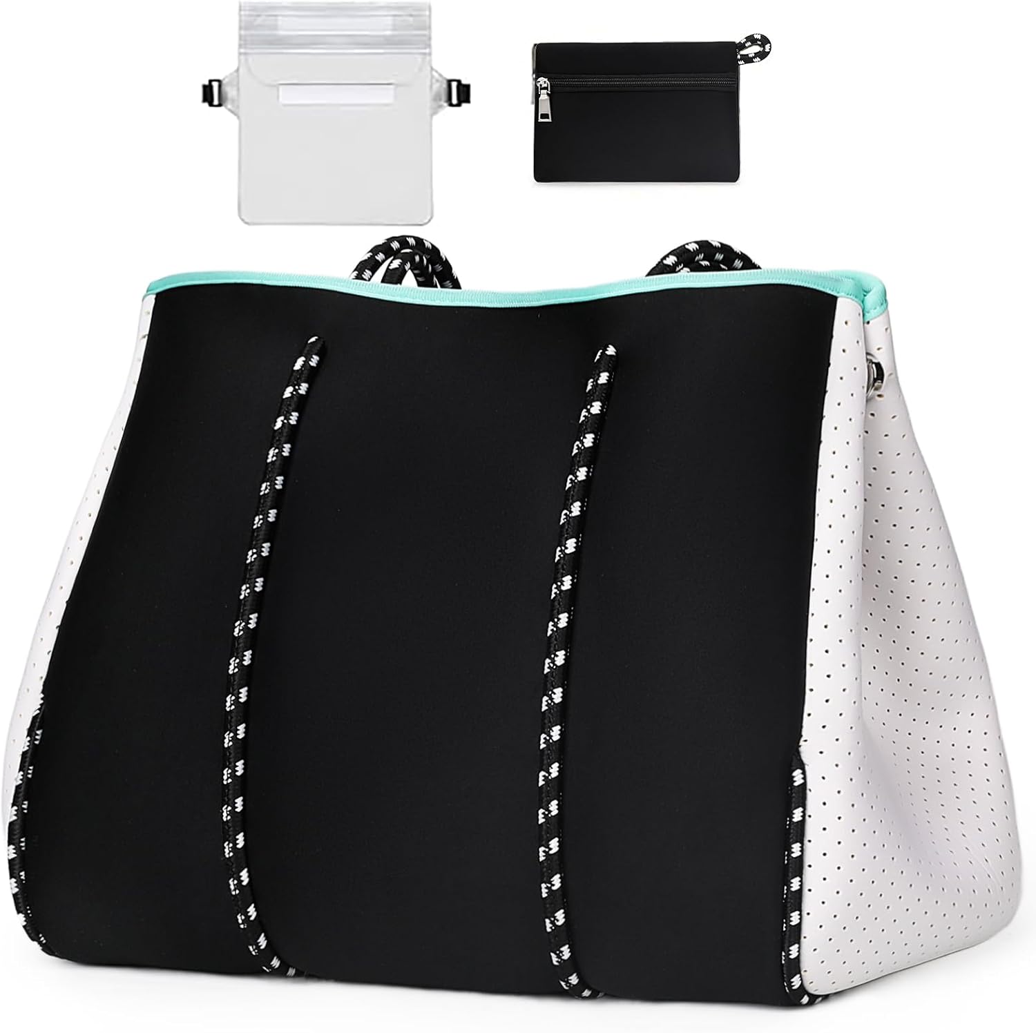 IBFUN Neoprene Bag, Large Multipurpose Beach Bag Neoprene Tote Bag with Inner Pocket for Women\/Pool - Image 10