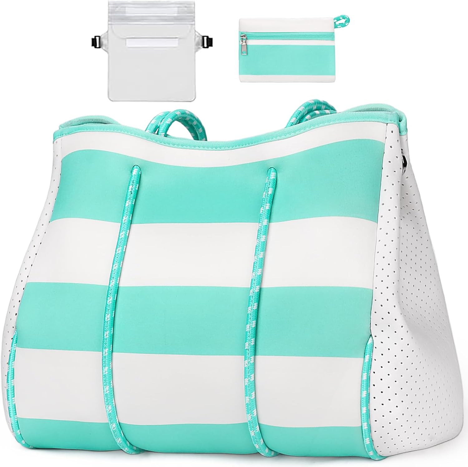 IBFUN Neoprene Bag, Large Multipurpose Beach Bag Neoprene Tote Bag with Inner Pocket for Women\/Pool - Image 12