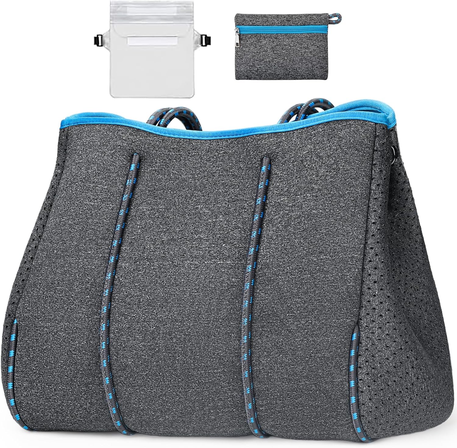 IBFUN Neoprene Bag, Large Multipurpose Beach Bag Neoprene Tote Bag with Inner Pocket for Women\/Pool - Image 15