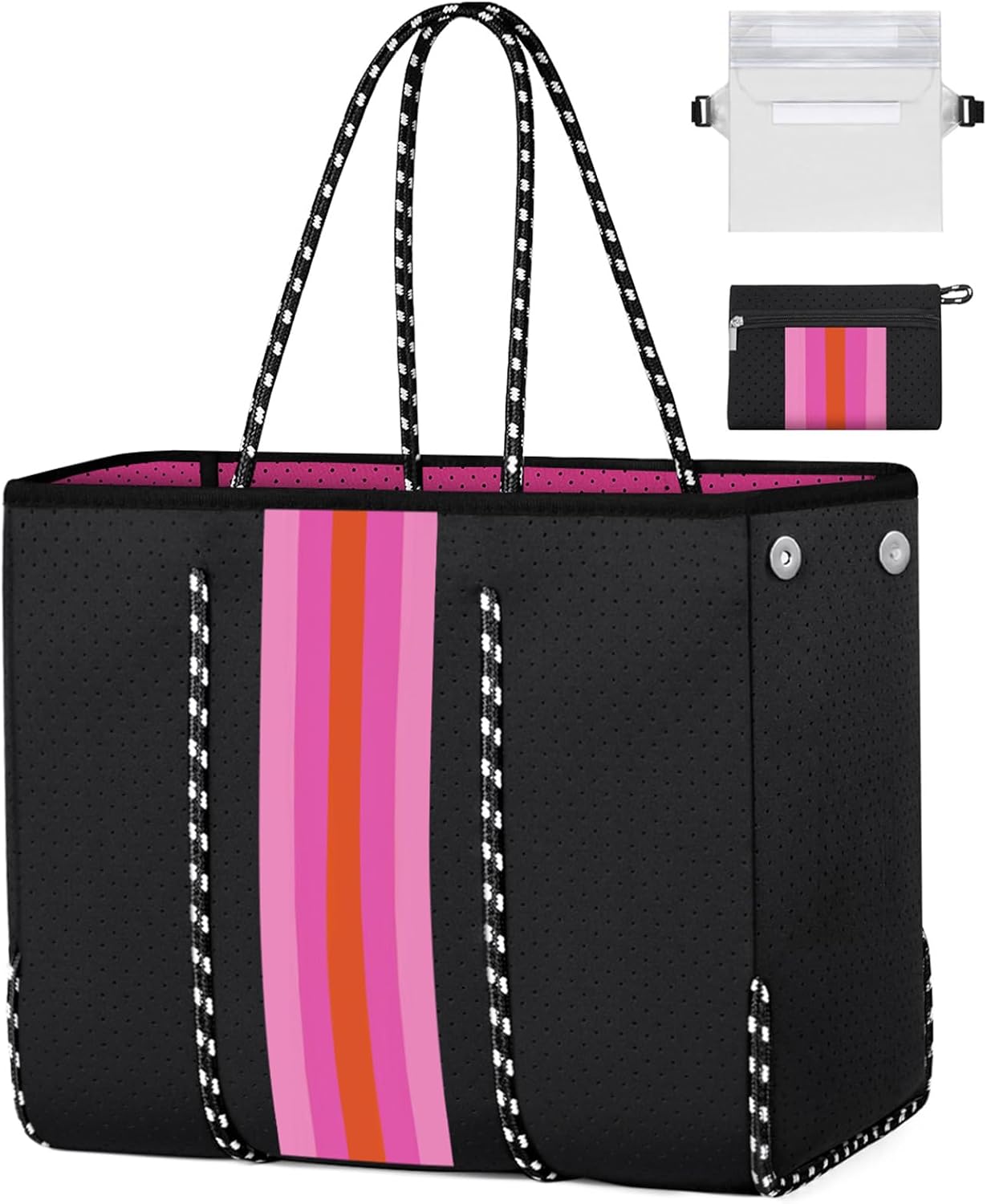 IBFUN Neoprene Bag, Large Multipurpose Beach Bag Neoprene Tote Bag with Inner Pocket for Women\/Pool - Image 7