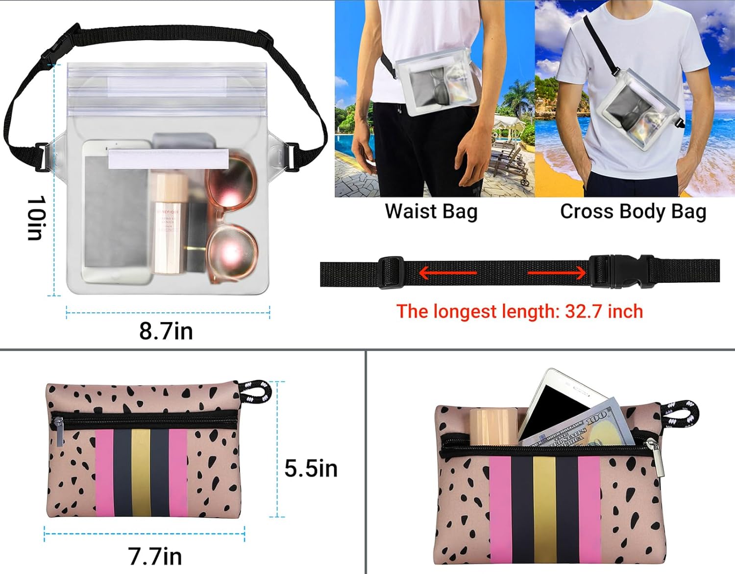 IBFUN Neoprene Bag, Large Multipurpose Beach Bag Neoprene Tote Bag with Inner Pocket for Women\/Pool - Image 5
