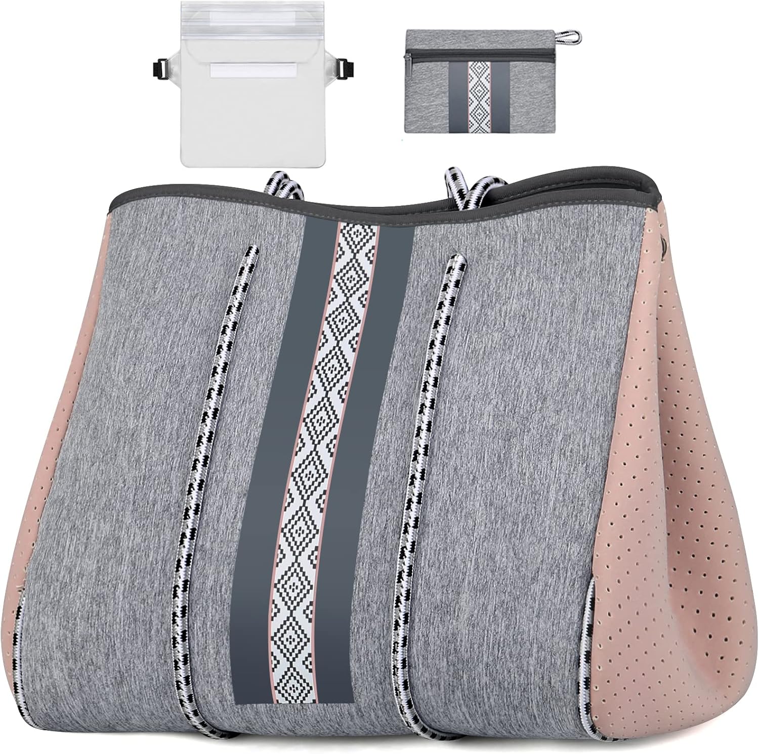 IBFUN Neoprene Bag, Large Multipurpose Beach Bag Neoprene Tote Bag with Inner Pocket for Women\/Pool - Image 22