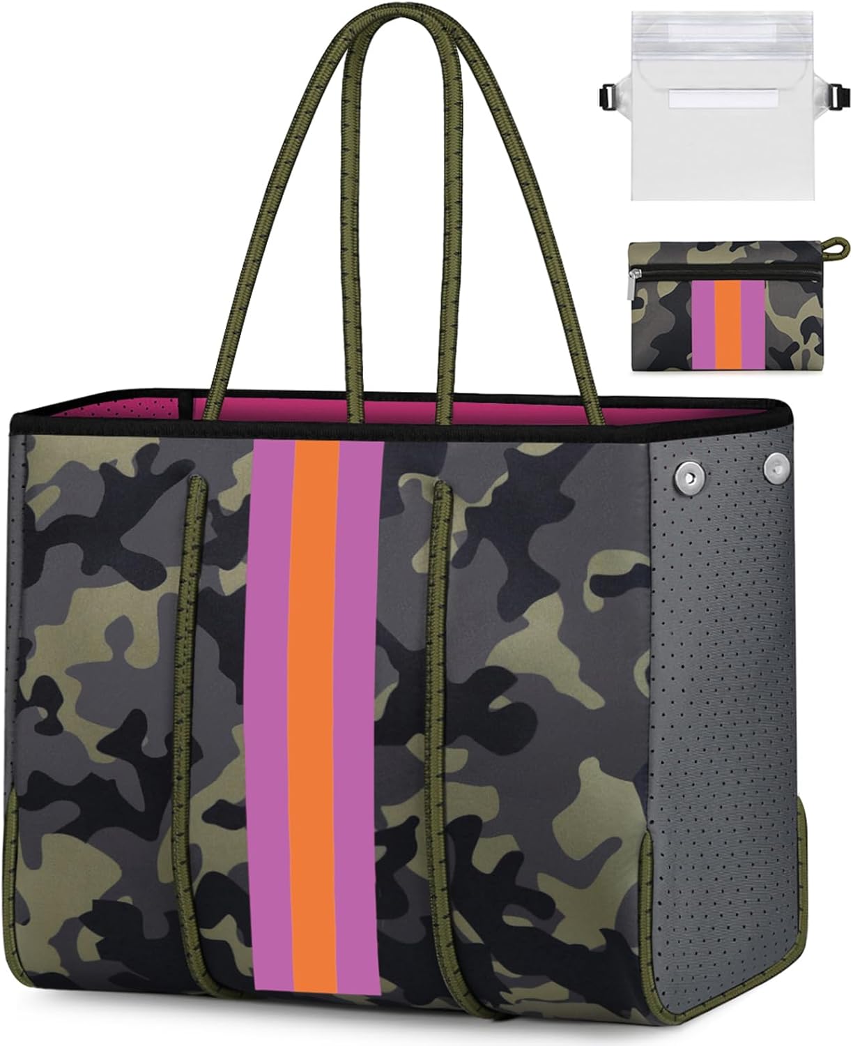 IBFUN Neoprene Bag, Large Multipurpose Beach Bag Neoprene Tote Bag with Inner Pocket for Women\/Pool - Image 16