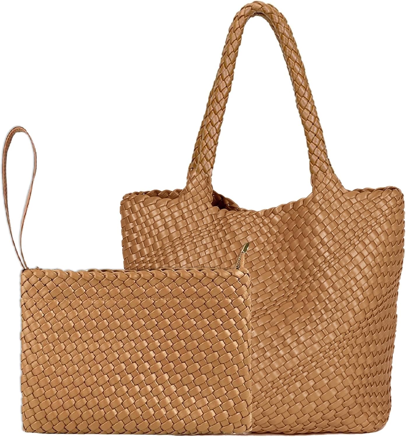 JINMANXUE Fashion Woven Bag Shopper Bag Travel Handbags and Purses Women Tote Bag Large Capacity Shoulder Bags - Image 18