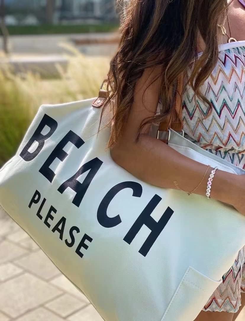 Lamyba Beach Tote Bag for Women Waterproof Sandproof - Image 7