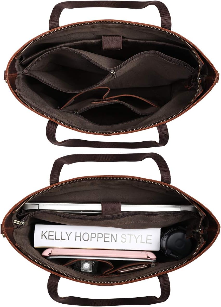 Leather Tote Bag for Women with Small Crossbody Bag - Image 6