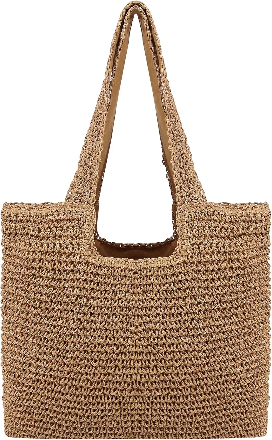 Naimo Women Straw Beach Shoulder Bag Woven Tote Handbag Large Handmade Weaving Summer Casual Hobo Bag - Image 16