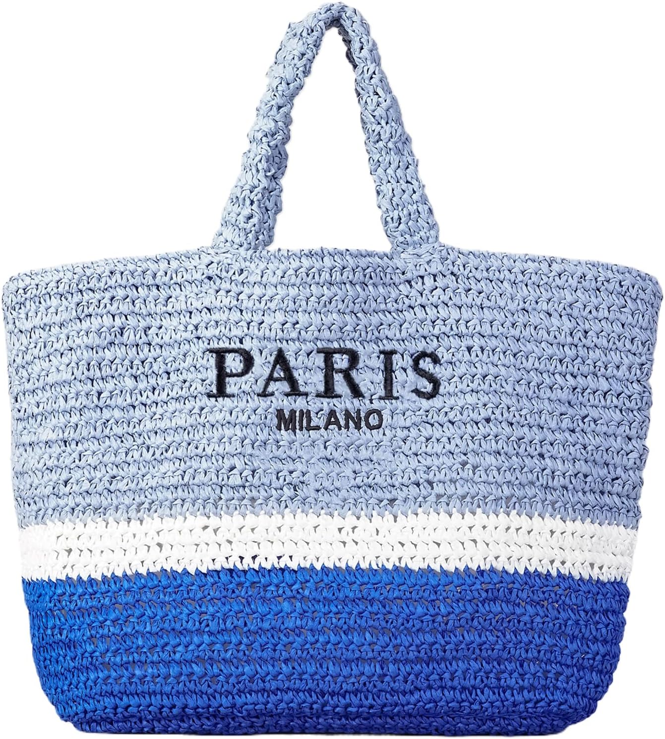 POAPRRD Large Straw Tote Bag Summer Straw Purse for Women Vacation Raffia Woven Beach Bags Handbag - Image 9