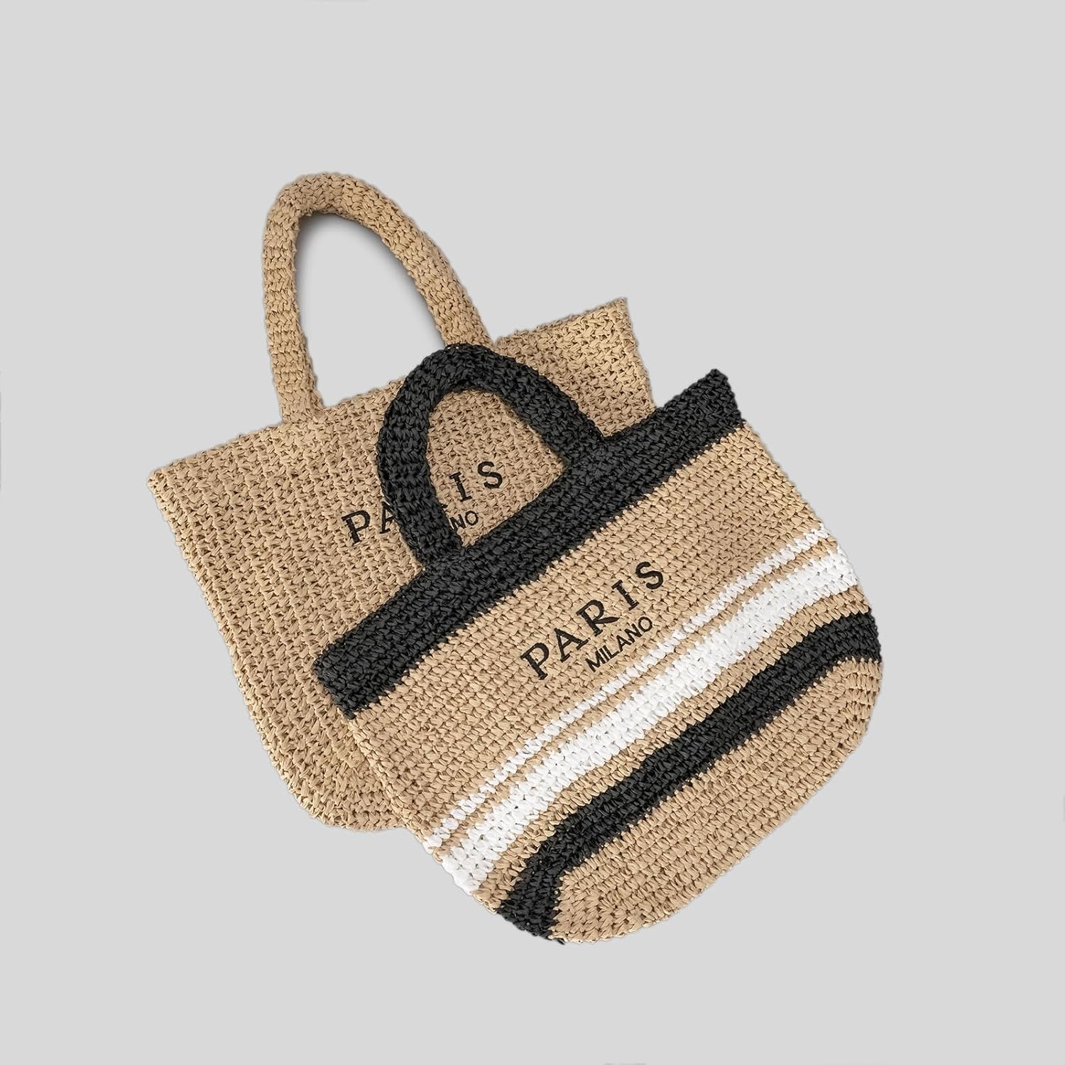 POAPRRD Large Straw Tote Bag Summer Straw Purse for Women Vacation Raffia Woven Beach Bags Handbag - Image 7