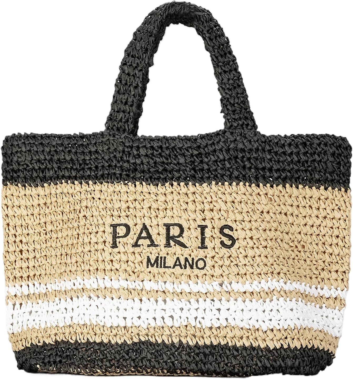 POAPRRD Large Straw Tote Bag Summer Straw Purse for Women Vacation Raffia Woven Beach Bags Handbag - Image 8