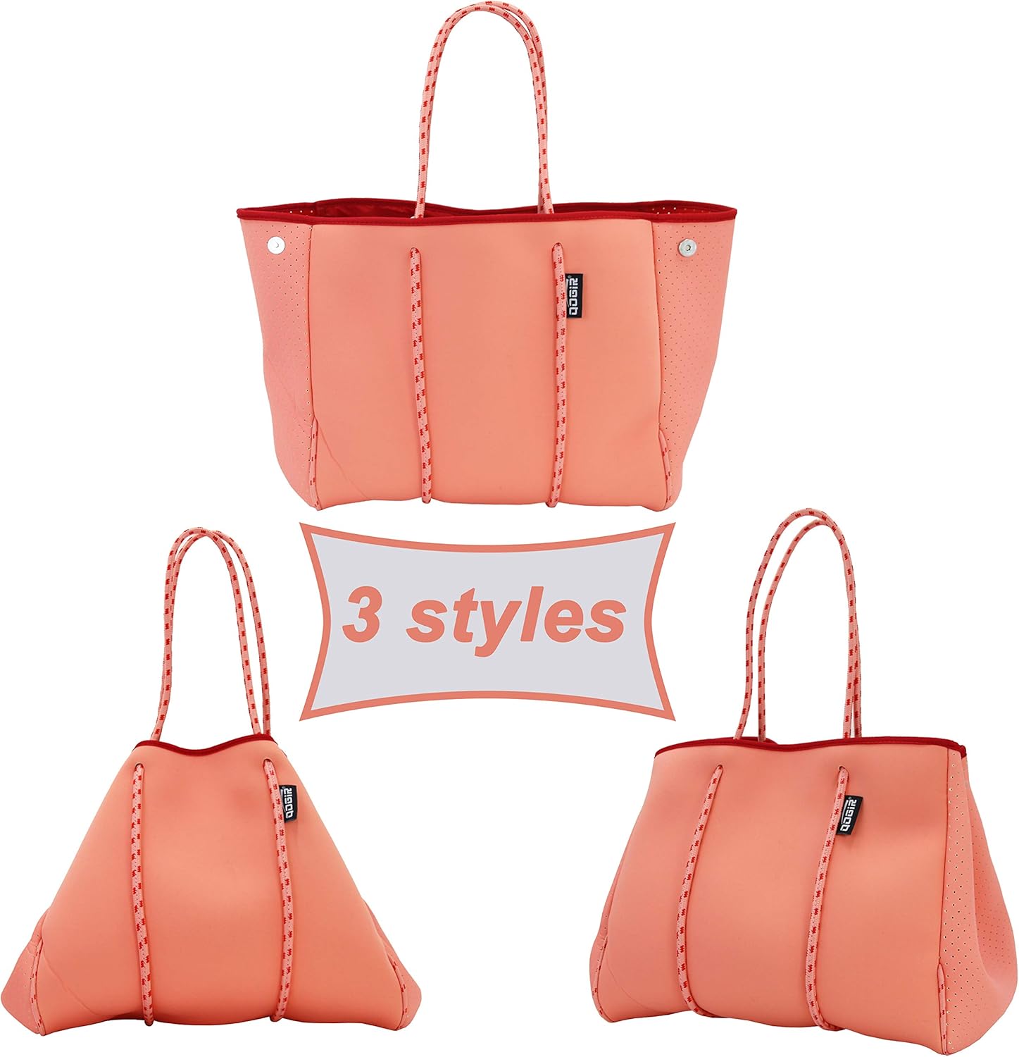 QOGiR Neoprene Multipurpose Beach Bag Tote with Inner Zipper Pocket \u2026 \u2026 \u2026 \u2026 - Image 5