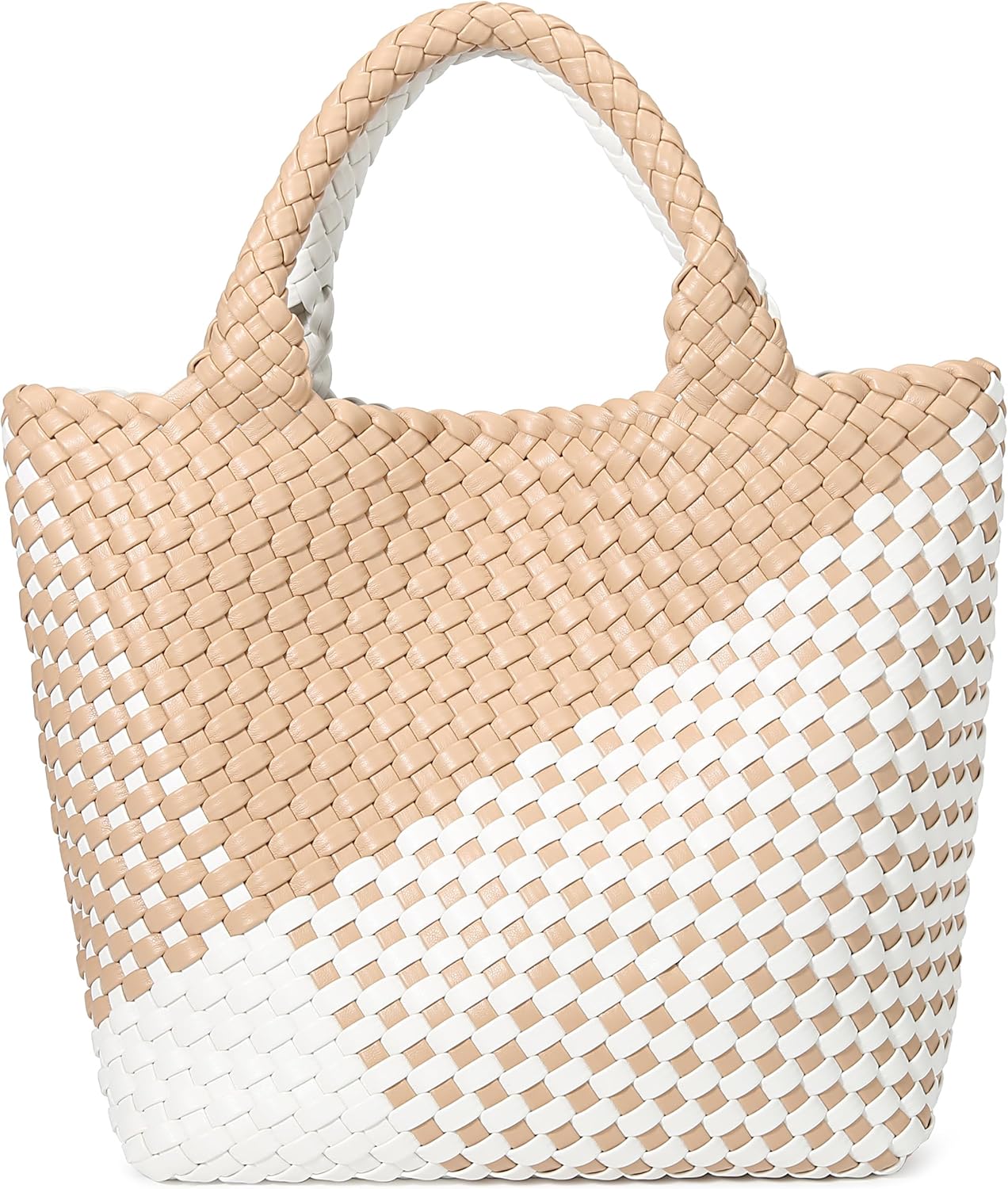 Queenoris Woven Bag for Women, Vegan Leather Tote Bag Large Summer Beach Travel Handbag and Purse Retro Handmade Shoulder Bag - Image 10