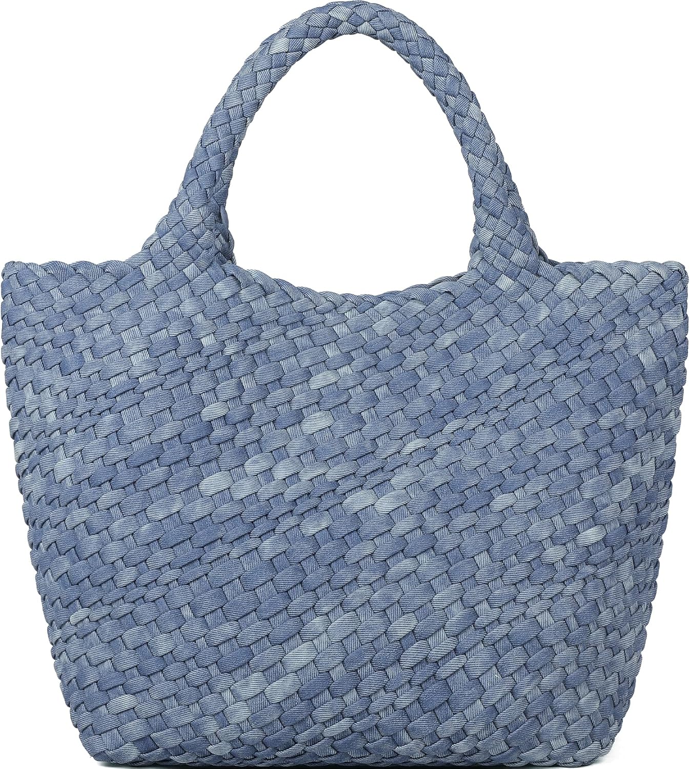 Queenoris Woven Bag for Women, Vegan Leather Tote Bag Large Summer Beach Travel Handbag and Purse Retro Handmade Shoulder Bag - Image 14