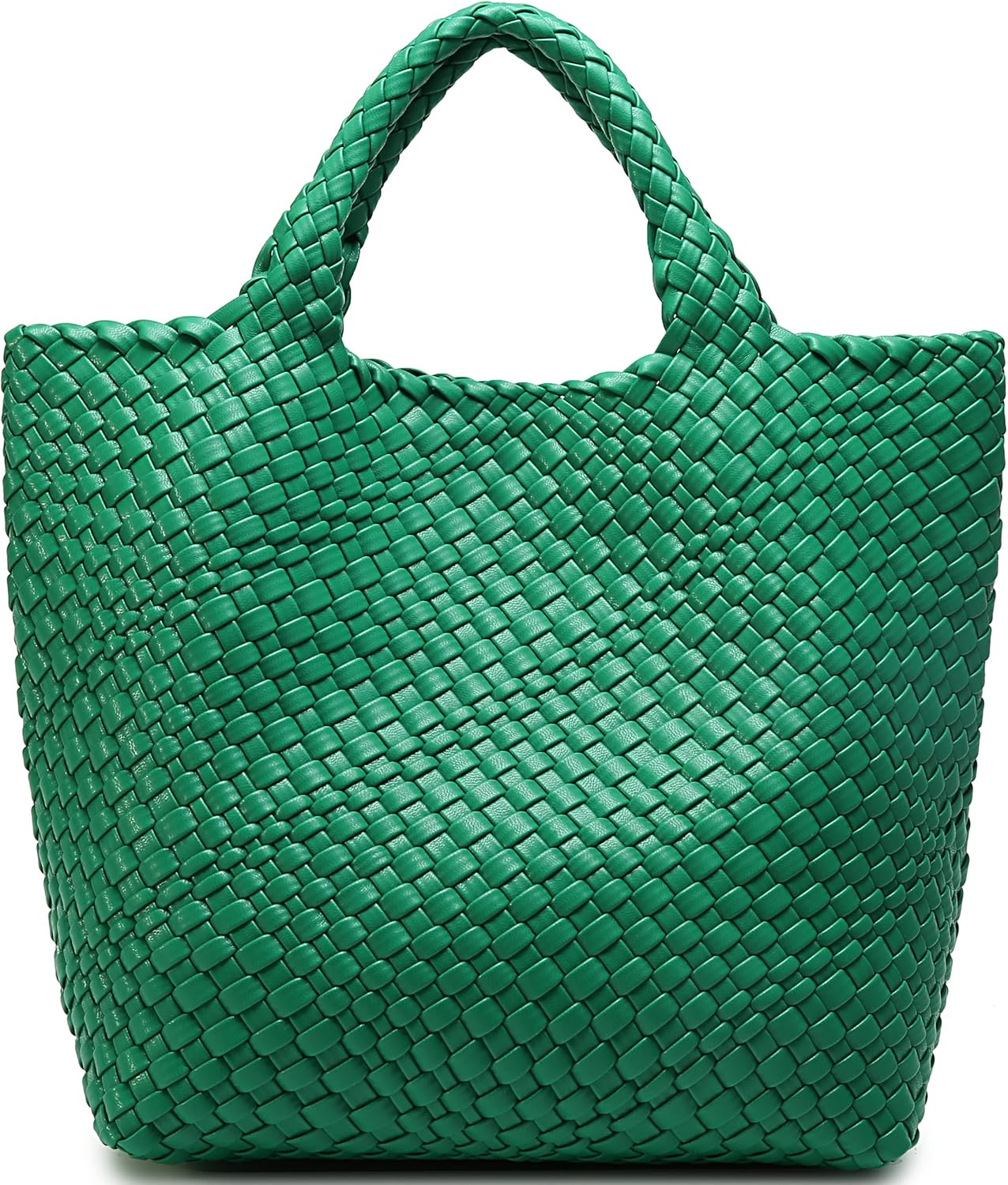 Queenoris Woven Bag for Women, Vegan Leather Tote Bag Large Summer Beach Travel Handbag and Purse Retro Handmade Shoulder Bag - Image 19