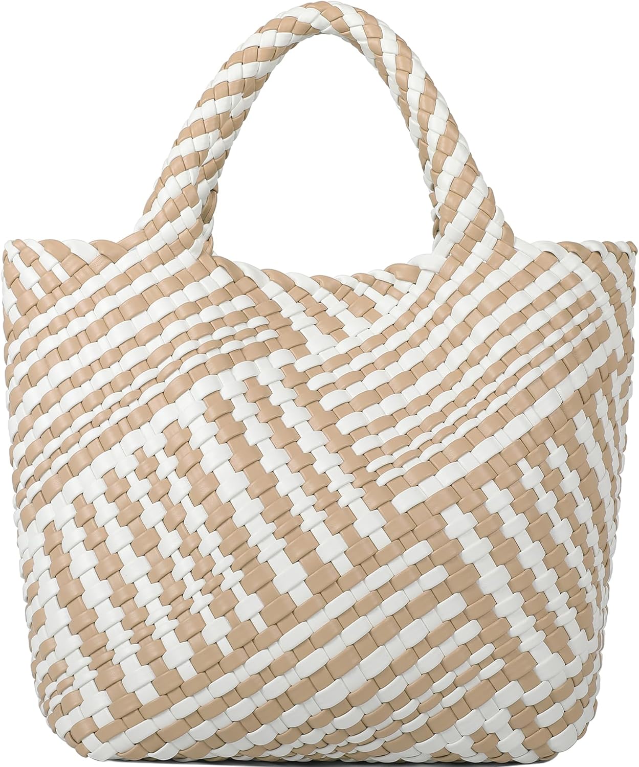 Queenoris Woven Bag for Women, Vegan Leather Tote Bag Large Summer Beach Travel Handbag and Purse Retro Handmade Shoulder Bag - Image 23