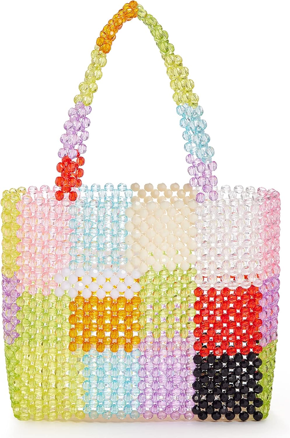 Rainbow Colorful Beaded Bag Handbags Tote Bags