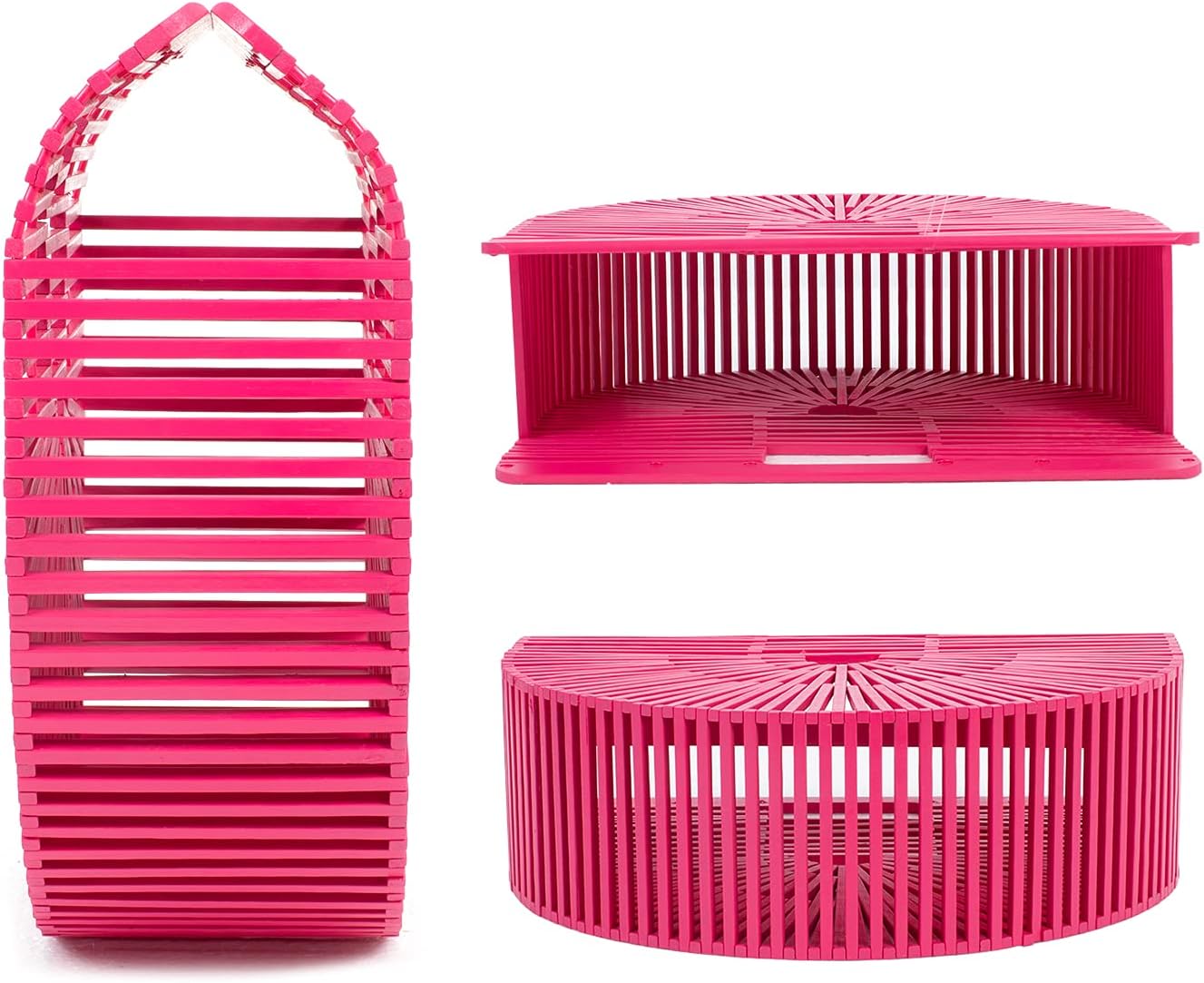 RULER TRUTH Women's Bamboo Handbag by Handmade Straw Bag,Tote Bamboo Purse Natural Basket Bag for Summer Beach\u2026 - Image 3