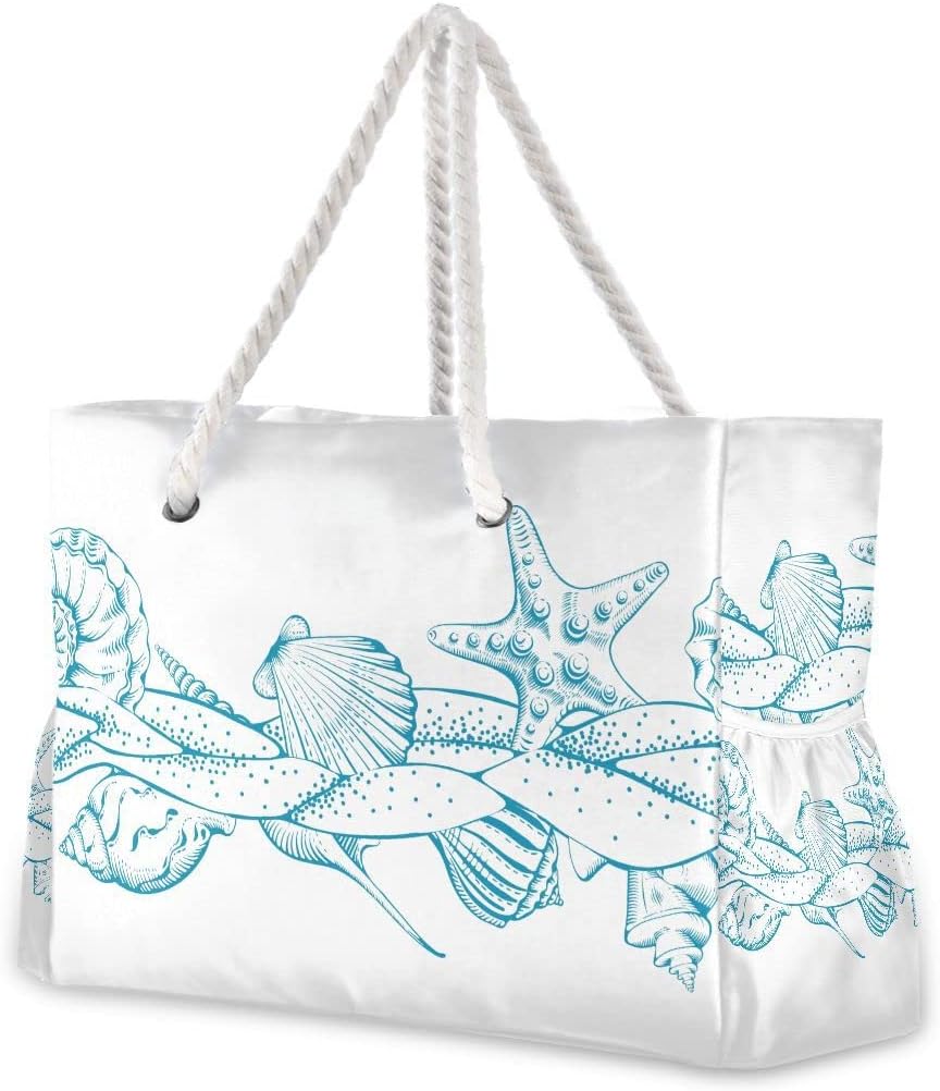 senya Large Beach Shoulder Bags Canvas Tote Water Resistant for Gym Travel Daily - Image 18