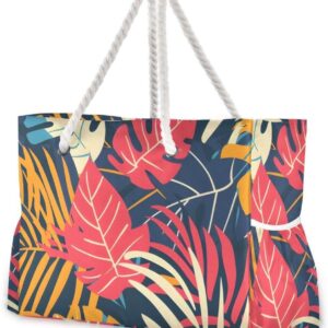 senya Large Beach Shoulder Bags Canvas Tote Water Resistant for Gym Travel Daily